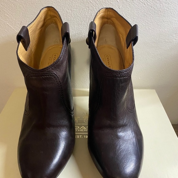 COACH Authentic Leather Ankle Boots - Picture 3 of 9